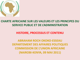charte africaine sur les valeurs et les principes du