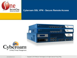 Cyberoam SSL VPN Presentation