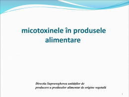 micotoxinele în produsele alimentare
