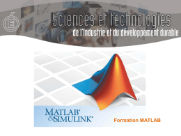 Diaporame de présentation de Matlab et Simulink