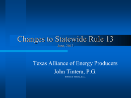 Changes to Statewide Rule 13