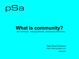 What is community
