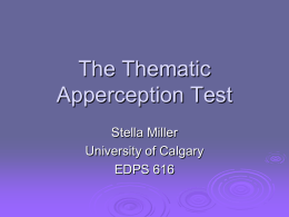 The Thematic Apperception Test