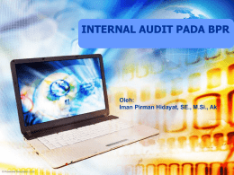 INTERNAL AUDIT PADA BPR - IMAN P. HIDAYAT