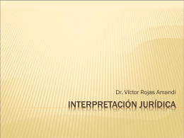 Interpretación Jurídica - Supremo Tribunal de Justicia del Estado
