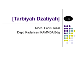 Tarbiyah Dzatiyah [TDz]