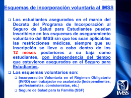 Esquemas de Incorporación Voluntaria al IMSS