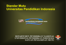 Standar Mutu Universitas Pendidikan Indonesia - Didi Sukyadi