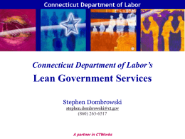 LEAN Government Services - Connecticut Department of Labor