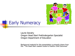Early Numeracy Power Point - Oregon Library Association