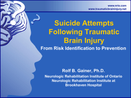 Suicide and Traumatic Brain Injury