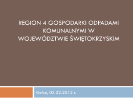 Region 4 gospodarki odpadami komunalnymi w województwie