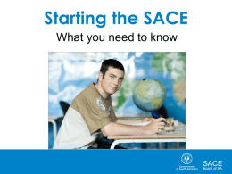 Introduction To SACE