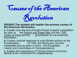 Causes of the American Revolution
