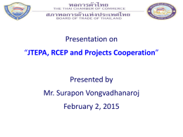 JTEPA (Japan-Thailand Economic Partnership Agreement)