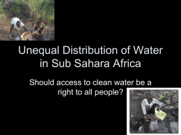 Unequal Distribution of Water in Sub Sahara Africa 2