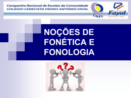 10|11 - Prof. Ana Cristina - Fonética e Fonologia