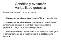 Clase 9 - Fuentes de variabilidad genética y TNE