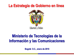 Diapositiva 1 - Programa Gobierno en Línea