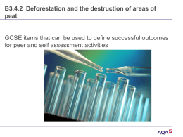 Ppt B3.4.2 Deforestation and the destruction of areas of peat