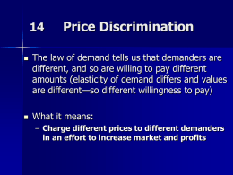 Lecture 19 Price Discrimination