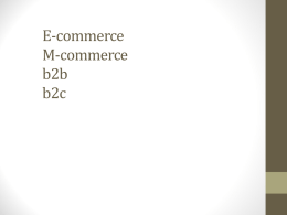 E-commerce M-commerce b2b b2c