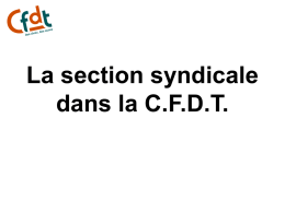 La section syndicale dans la C.F.D.T.