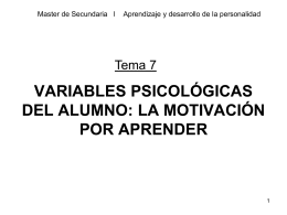 tema 7c 4PS-Variables psicologicas motivacion escolar