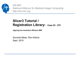 Tutorial - National Alliance for Medical Image Computing