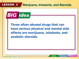 Marijuana, Inhalants, Steroids
