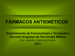 Fármacos antieméticos - Departamento de Farmacología y
