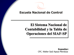 El Sistema Nacional de Contabilidad (SNC)
