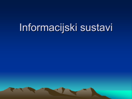 (uvodna tema) Informacijski sustavi