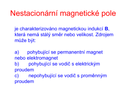 nestacionární magnetické pole