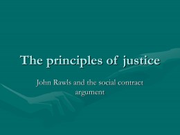 The principles of justice - The Richmond Philosophy Pages