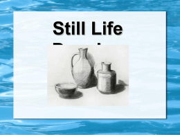 Powerpoint – using line and shape in charcoal still life drawing.