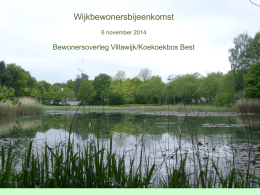 Presentatie Wijkbewonersbijeenkomst 6 nov 2014