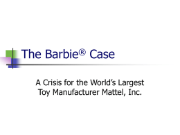 The Barbie® Case - Arthur W. Page Society