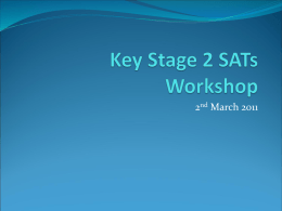Key Stage 2 SATs Workshop