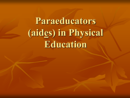Paraeducators/Aides