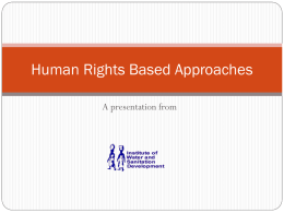 Human Rights Based Approaches - AGW-Net