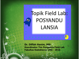 Posyandu Lansia - Fakultas Kedokteran UNS