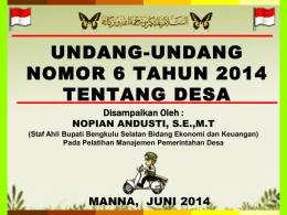 pokok2 uu 6 dan pp 43 2014 &ndash; desa