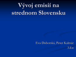 Vývoj emisií na strednom Slovensku