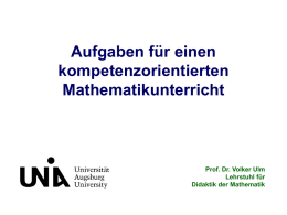 Vortragsfolien - am Institut für Mathematik der Universität Augsburg