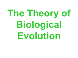 The Six Main Points of Darwin`s Theory of Evolution