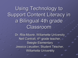 Using Technology to Support Content Literacy in a
