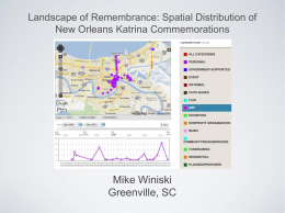 Landscape of Remembrance: Spatial Distribution of New Orleans