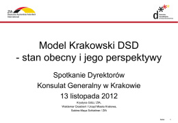 Prezentacja PowerPoint tzw. Krakowskiego modelu DSD II