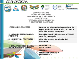 Power Point proyecto El Chocon - Gobierno de la Provincia de